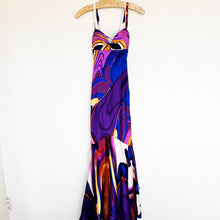 Load image into Gallery viewer, Caché Swirly Silk Maxi Dress
