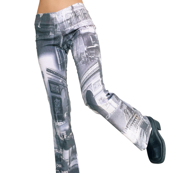 90s Parisian Print Pants