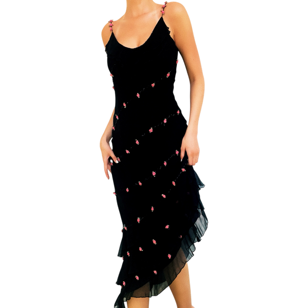 Vintage Silk Rosette Fairy Dress