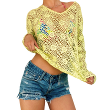 Load image into Gallery viewer, Early 2000s Vibrant Crochet Top
