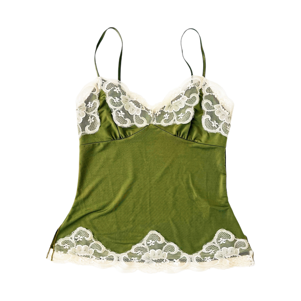 Vintage Lacy Green Cami