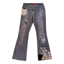 Load image into Gallery viewer, Miss Sixty Gray Appliqué Jeans
