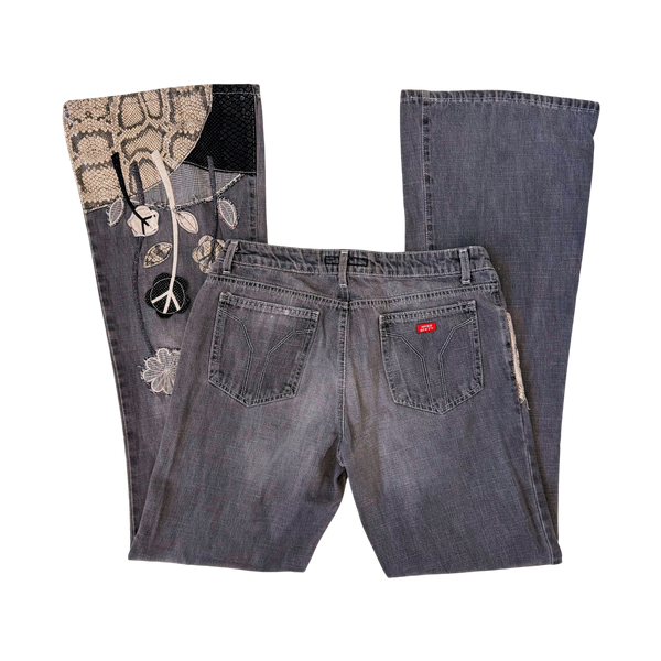 Miss Sixty Gray Appliqué Jeans