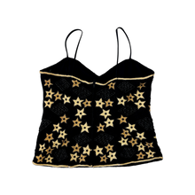 Load image into Gallery viewer, Vintage Beaded Silk Star Top
