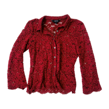 Load image into Gallery viewer, Vertigo Burgundy Lace Blouse
