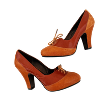 Load image into Gallery viewer, Miss Sixty Lace Up Leather Heels
