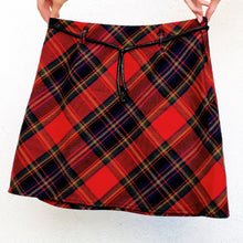 Load image into Gallery viewer, 90s Red Plaid Mini Skirt
