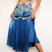 Load image into Gallery viewer, Denim Tie Dye Midi Skirt
