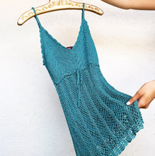 Load image into Gallery viewer, Teal Crochet Tank
