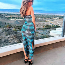 Load image into Gallery viewer, Slinky Snake Print Maxi Dress
