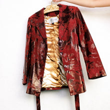 Load image into Gallery viewer, Vintage Burgundy Leather &amp; Fur Trench
