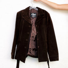 Load image into Gallery viewer, Vintage Chocolate Brown Suede Trench
