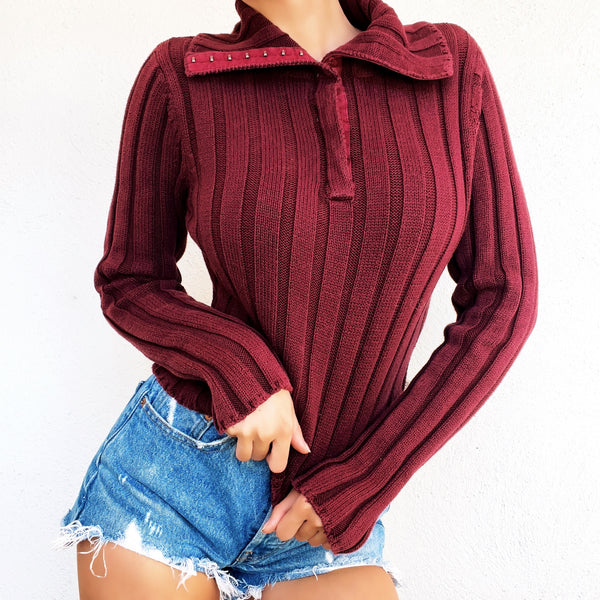 Vintage Burgundy Guess Sweater