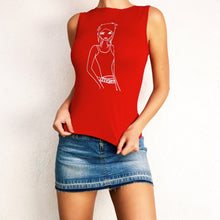 Load image into Gallery viewer, Cherry Red Groovy Gal Top
