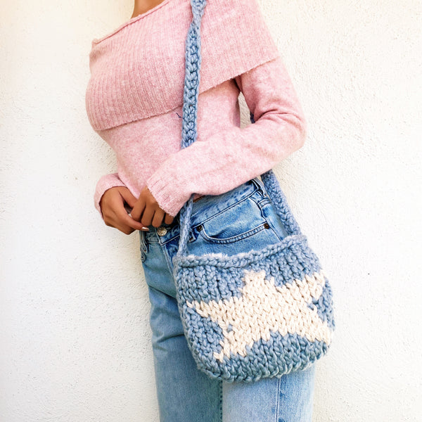 Star Baby Hand Knit Bag by Carolannie Crochet