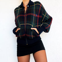 Load image into Gallery viewer, Plaid Polo Zip Up Cardigan
