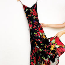 Load image into Gallery viewer, Black Floral Maxi Dress
