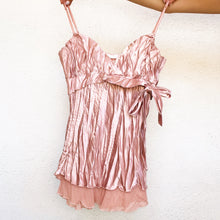 Load image into Gallery viewer, Pink Satin Crinkle Top
