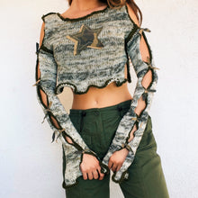 Load image into Gallery viewer, Camo Star Sweater by Carolannie Crochet
