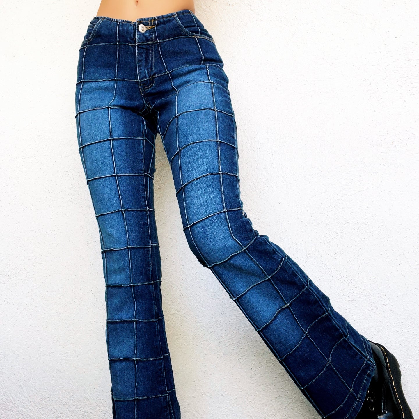 Early 2000s Grid Jeans