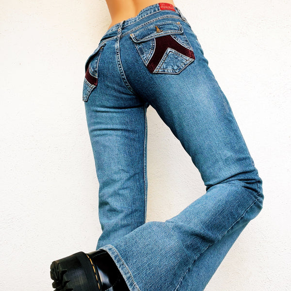 90s Corduroy Detail Jeans