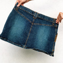 Load image into Gallery viewer, Corduroy &amp; Denim Mini Skirt
