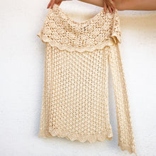 Load image into Gallery viewer, Creamy Off The Shoulder Crochet Top
