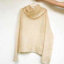 Load image into Gallery viewer, Creamy Open Knit Cowl Neck Sweater
