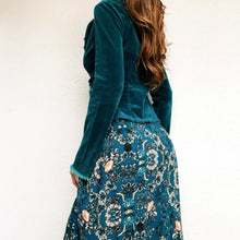 Load image into Gallery viewer, Teal Blue Blazer &amp; Maxi Skirt Set
