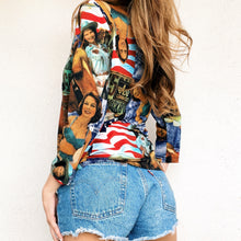 Load image into Gallery viewer, Vintage Western Pinup Girl Top
