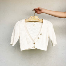 Load image into Gallery viewer, Creamy Cropped Knit Cardi Top
