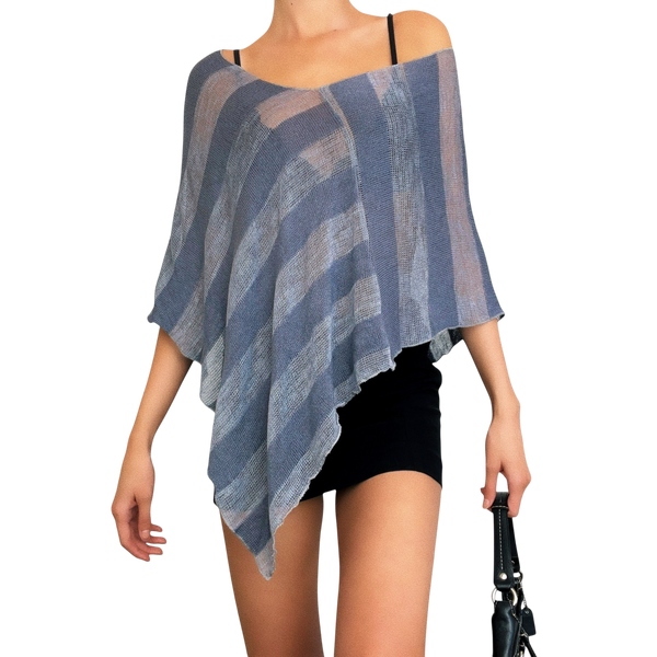 90s Sheer Knit Poncho Top