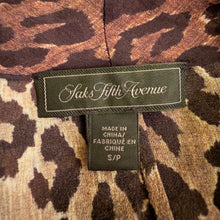 Load image into Gallery viewer, Saks Sheer Silk Leopard Blouse
