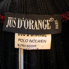 Load image into Gallery viewer, French Vintage Red &amp; Black Turtleneck Top
