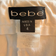 Load image into Gallery viewer, Bebe White Zipper Slacks
