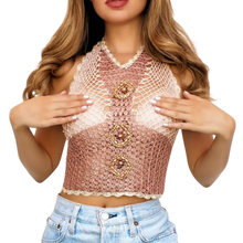 Load image into Gallery viewer, Boho Crochet Halter Top
