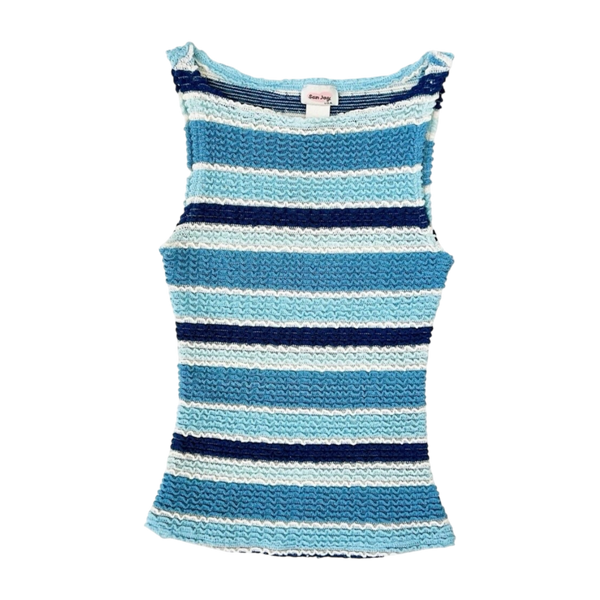 90s Striped Textured Top