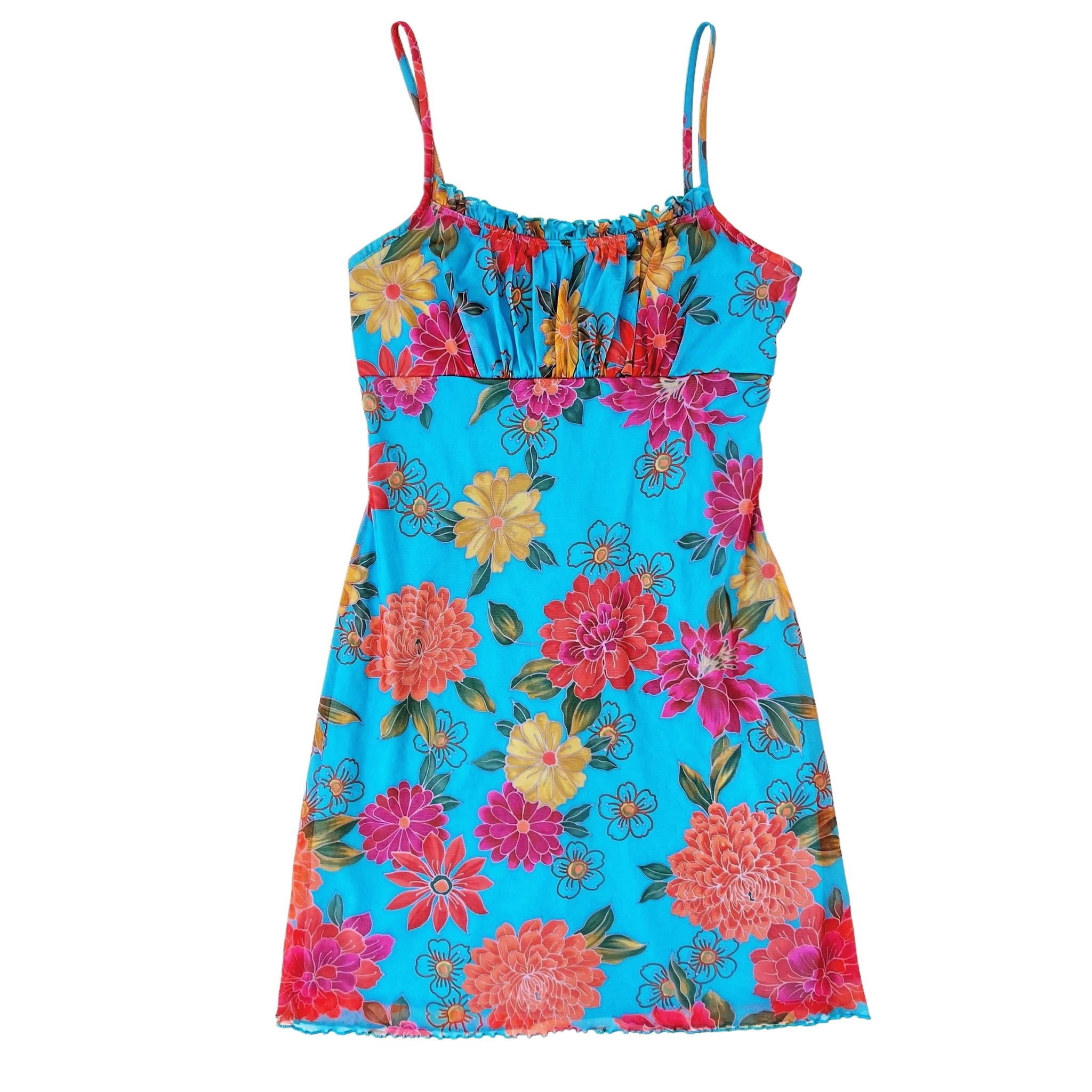 Early 2000s Vibrant Floral Mini Dress ShopCarolannie Early 2000s Vibrant Floral Mini Dress ShopCarolannie