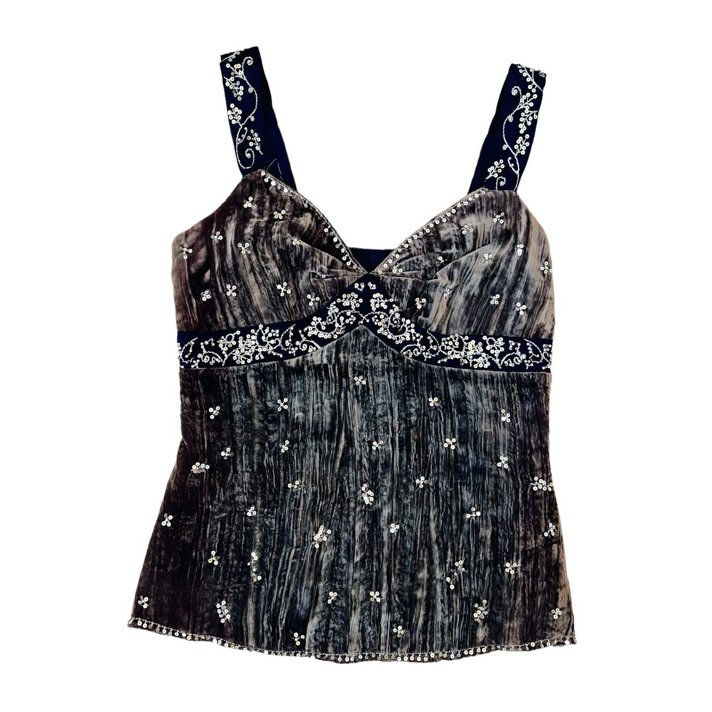 Caché Beaded Velvet Top