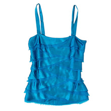 Load image into Gallery viewer, Caché Silky Turquoise Tiered Tank
