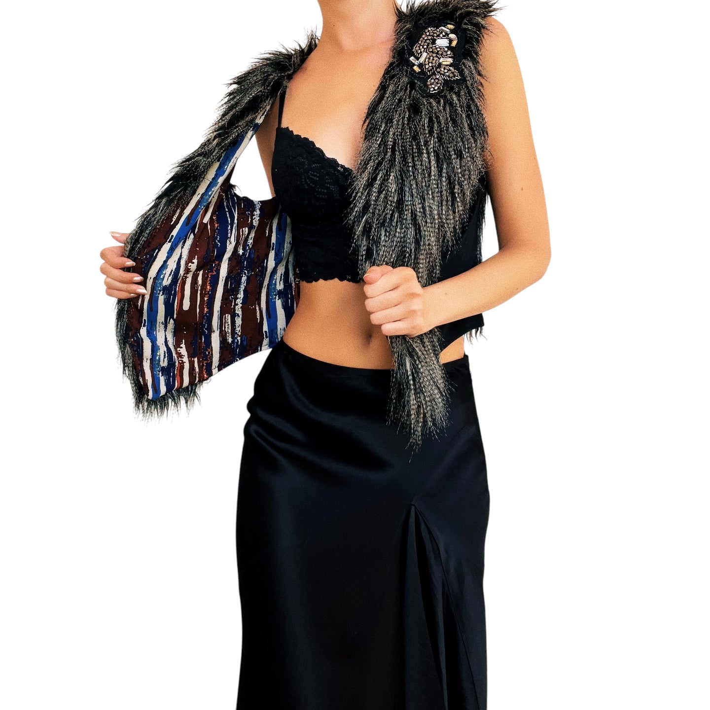 Faux Fur Open Vest