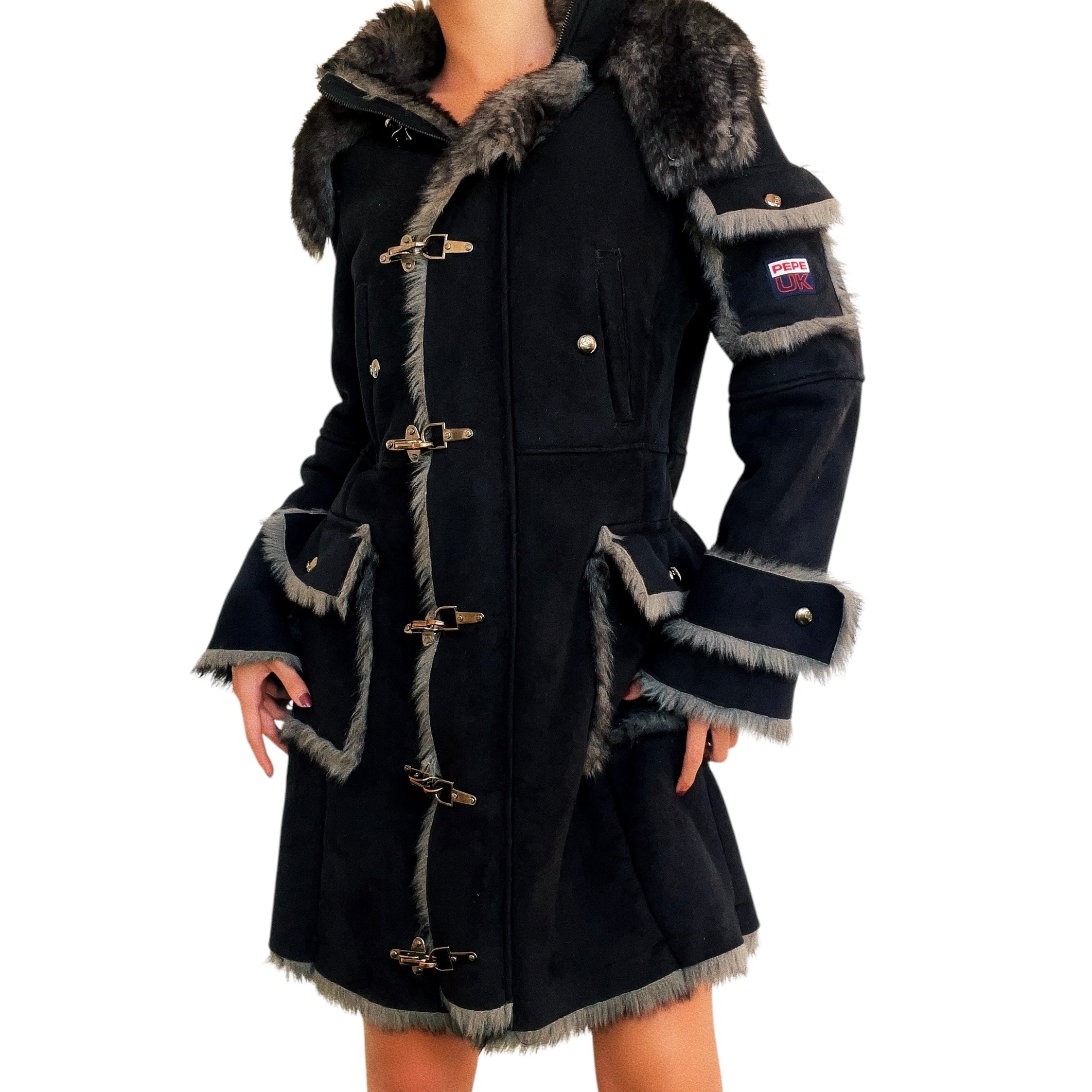 Pepe jeans fur coat best sale