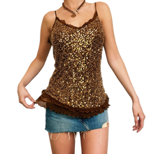 Load image into Gallery viewer, Heavily Beaded Silk Tank
