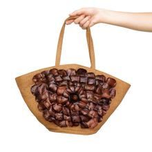 Load image into Gallery viewer, Italian Leather Floral Mini Tote
