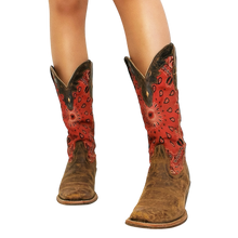 Load image into Gallery viewer, Ariat Distressed Bandana Boots
