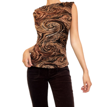 Load image into Gallery viewer, 90s Swirly Chocolate Top

