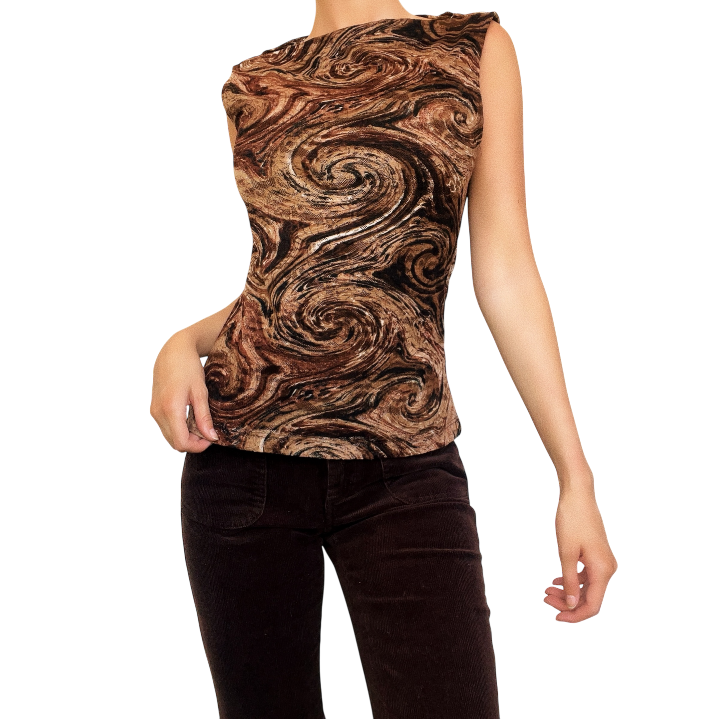 90s Swirly Chocolate Top