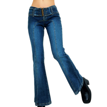 Load image into Gallery viewer, Early 2000s Funky Buckle Jeans
