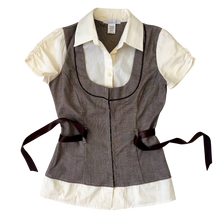 Load image into Gallery viewer, Preppy Layered Look Blouse Top
