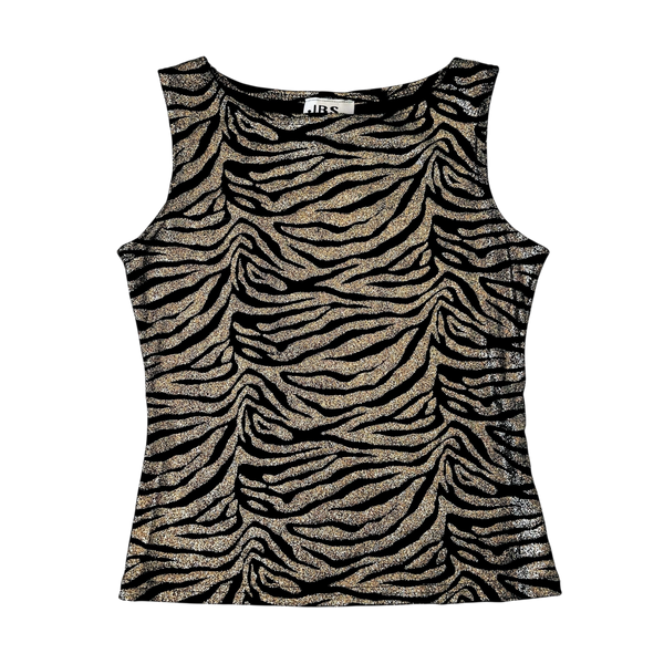 90s Sparkly Animal Print Top